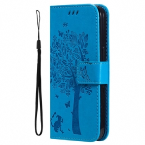 Leren Hoesje Xiaomi 15 Pro Kat En Boom Bescherming Hoesje