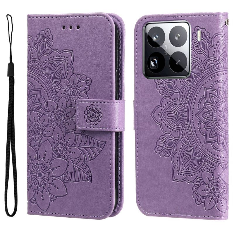 Leren Hoesje Xiaomi 15 Pro Mandala-print Bescherming Hoesje