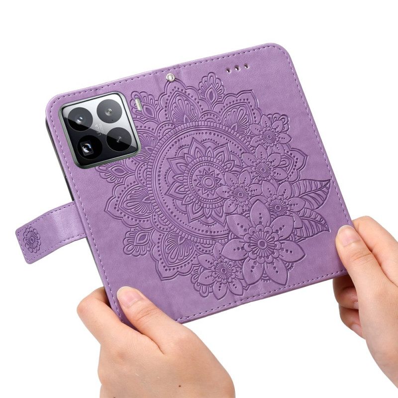 Leren Hoesje Xiaomi 15 Pro Mandala-print Bescherming Hoesje