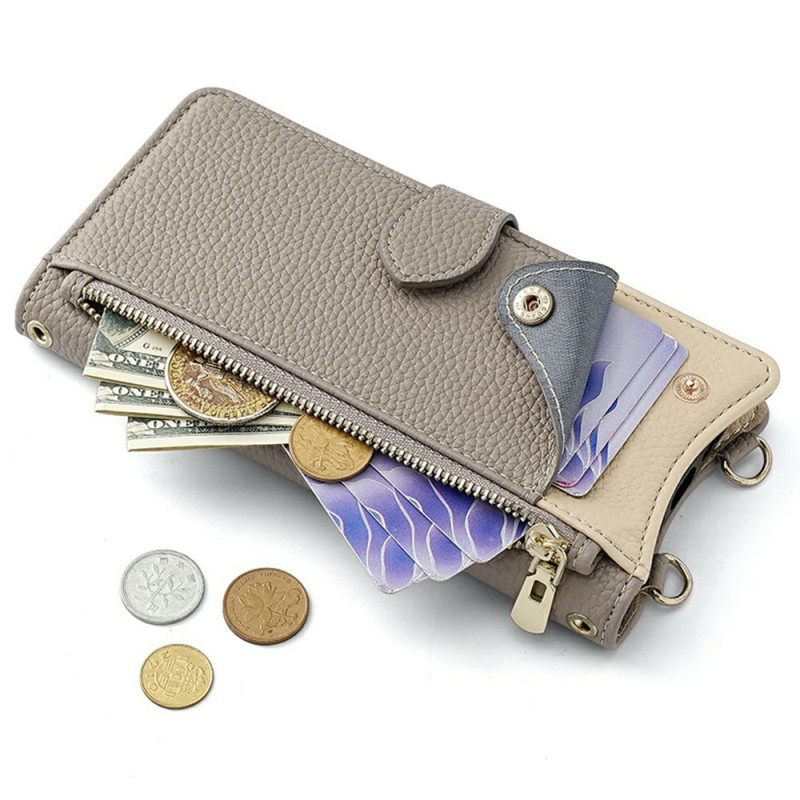 Leren Hoesje Xiaomi 15 Pro Portemonnee Met Ketting Bescherming Hoesje