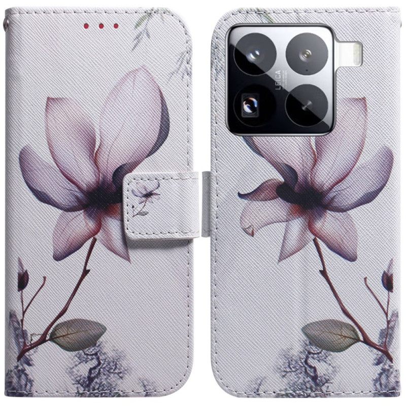 Leren Hoesje Xiaomi 15 Pro Roos