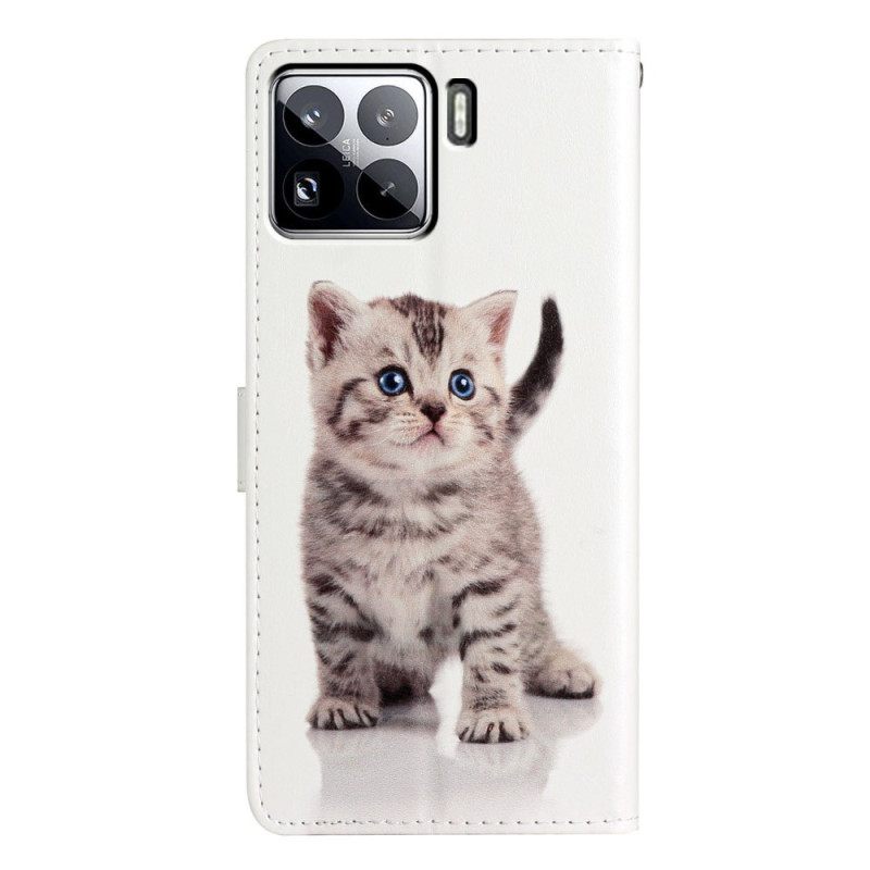 Leren Hoesje Xiaomi 15 Pro Schattige Kat