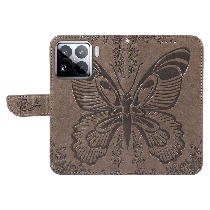 Leren Hoesje Xiaomi 15 Pro Vlinderdesign Bescherming Hoesje