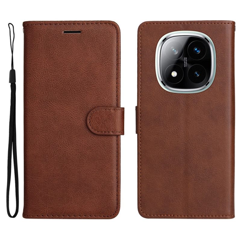 Bescherming Hoesje Poco X7 5g Effen Kunstleer