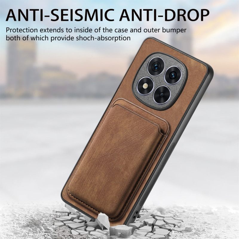 Cover Hoesje Poco X7 5g Telefoonhoesje Afneembare Kaarthouder Met Leereffect