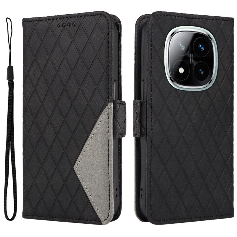 Flip Case Leren Poco X7 5g Diamanten