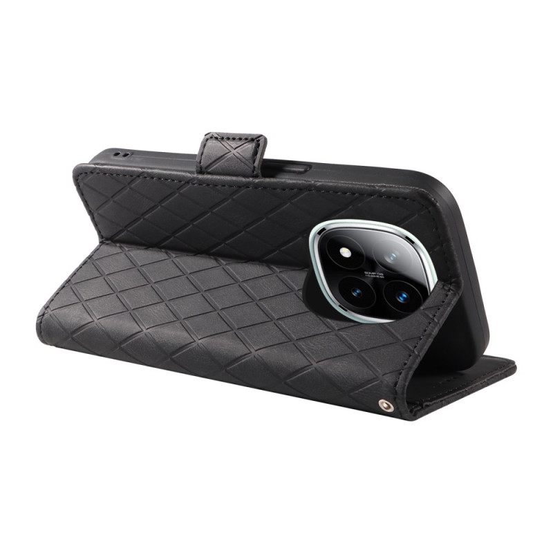 Flip Case Leren Poco X7 5g Diamanten