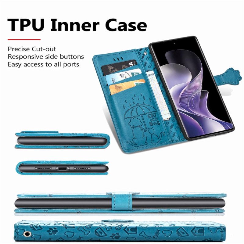 Folio-hoesje Poco X7 5g Geanimeerde Dieren