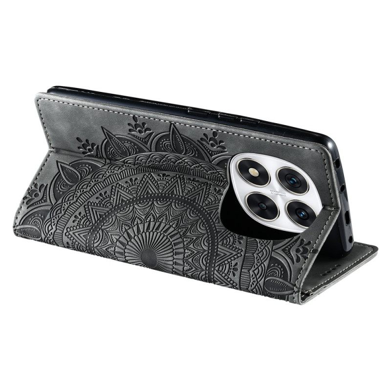 Folio-hoesje Poco X7 5g Mandala Suède-effect Bescherming Hoesje