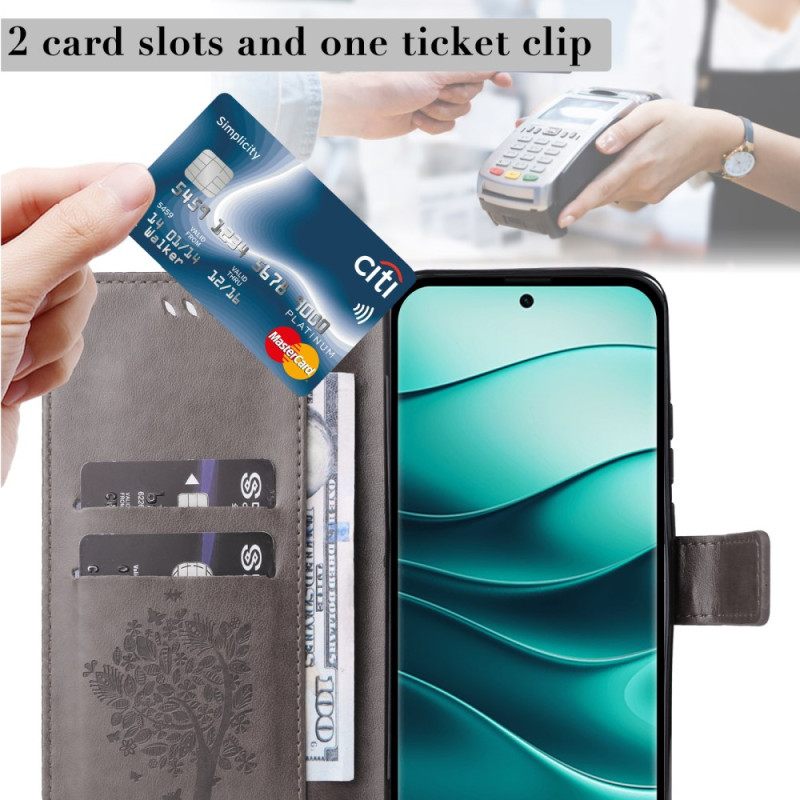 Folio-hoesje Poco X7 5g Telefoonhoesje Boom En Kat