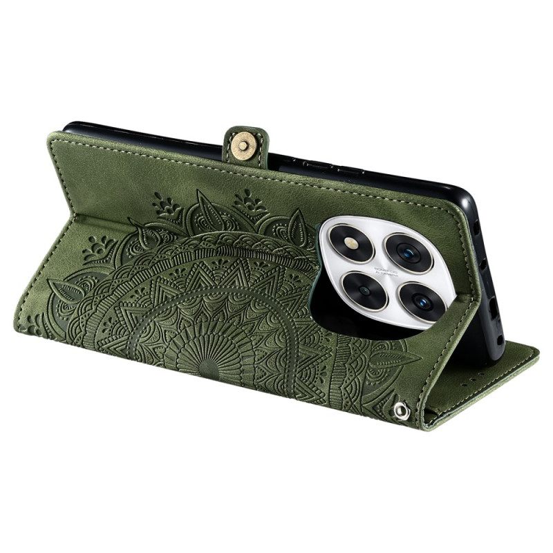 Folio-hoesje Poco X7 5g Telefoonhoesje Mandala Suède-effect