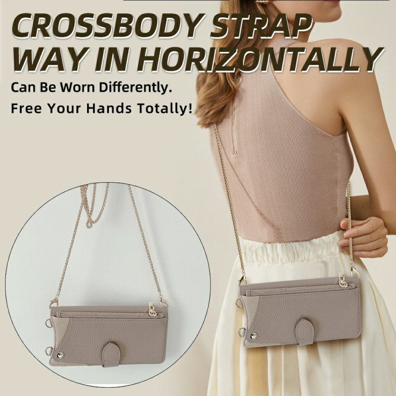 Folio-hoesje Poco X7 5g Telefoonhoesje Portemonnee Met Ketting