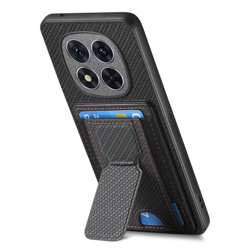Hoesje Poco X7 5g Carbonfiber Standaard En Kaarthouder