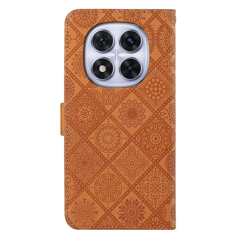 Leren Hoesje Poco X7 5g Etnisch Bescherming Hoesje