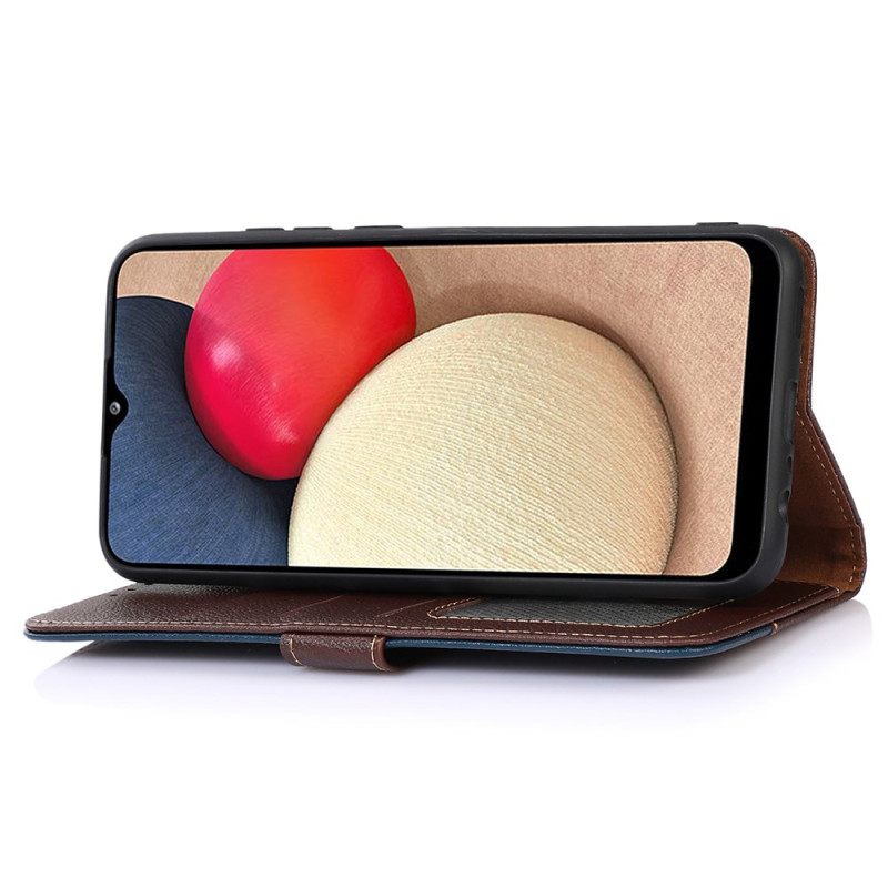 Leren Hoesje Voor Poco X7 5g Khazneh Tweekleurig