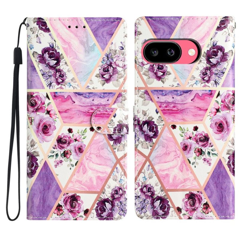 Bescherming Hoesje Google Pixel 10a Paarse Bloemen