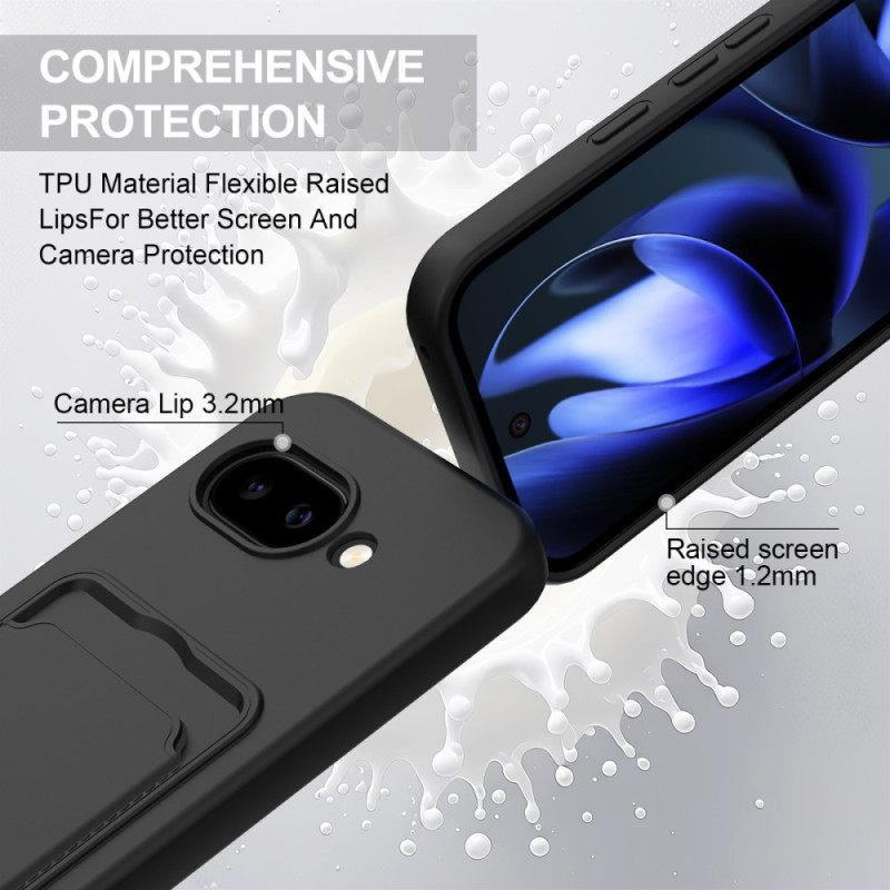 Cover Hoesje Google Pixel 10a Telefoonhoesje Kaarthouder Van Vloeibare Siliconen