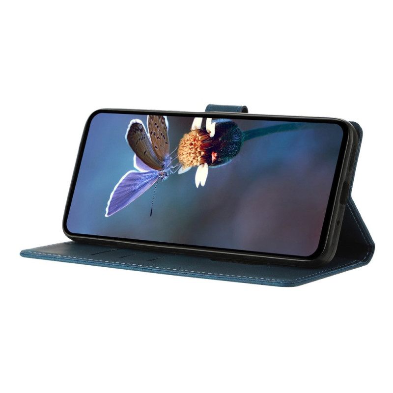 Flip Case Leren Google Pixel 10a Driehoekspatroon