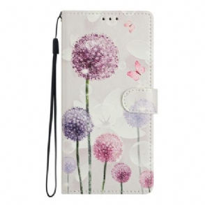 Flip Case Leren Google Pixel 10a Paardenbloemen