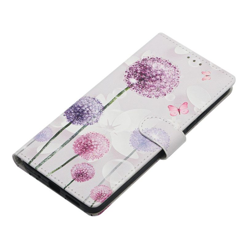 Flip Case Leren Google Pixel 10a Paardenbloemen