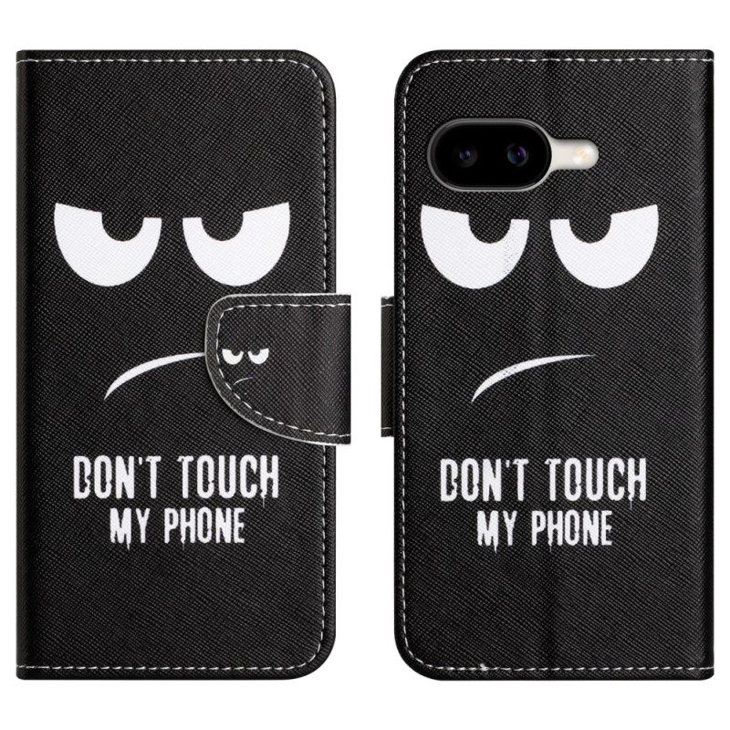 Flip Case Leren Google Pixel 10a Raak Mijn Telefoon Niet Aan