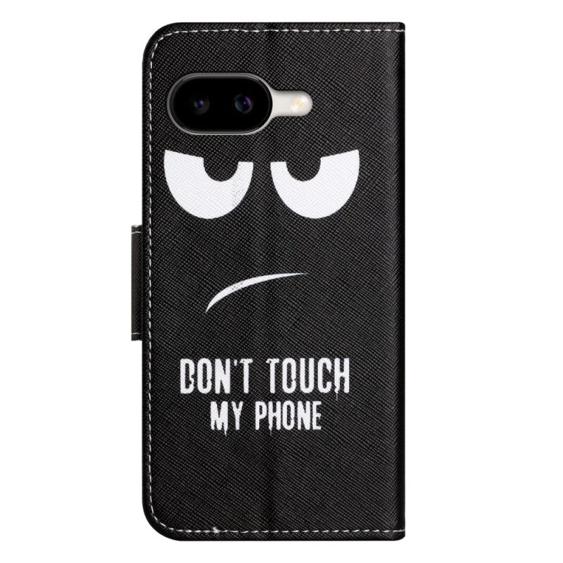 Flip Case Leren Google Pixel 10a Raak Mijn Telefoon Niet Aan