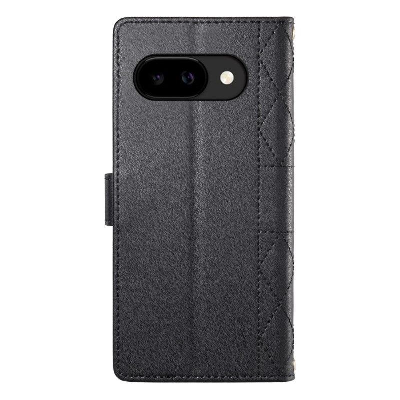 Folio-hoesje Google Pixel 10a Gewatteerde Portemonnee Met Bandjes