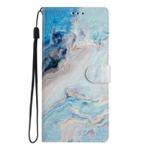 Folio-hoesje Google Pixel 10a Telefoonhoesje Blauw Marmer