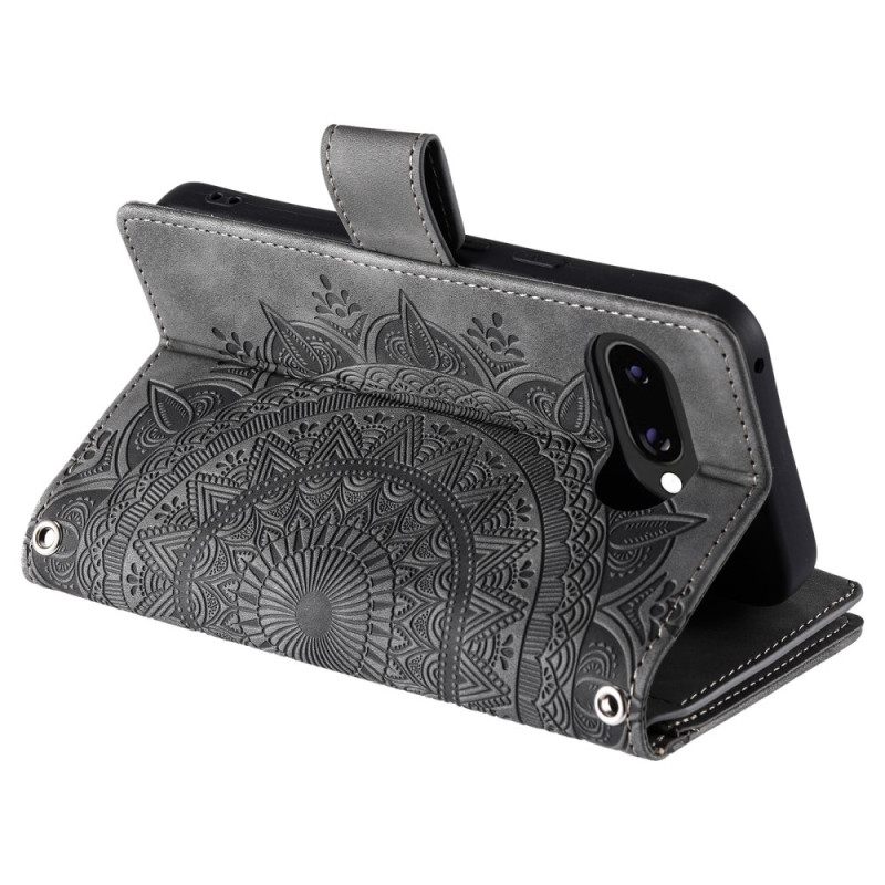 Folio-hoesje Google Pixel 10a Telefoonhoesje Portemonnee Met Mandala-suède-effect