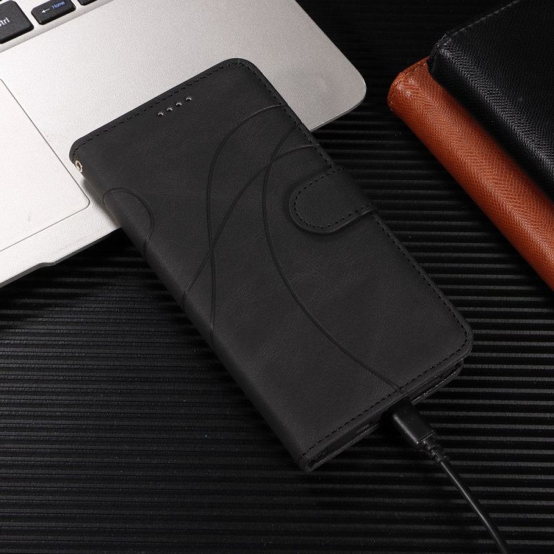 Leren Hoesje Google Pixel 10a Golvend Design Bescherming Hoesje