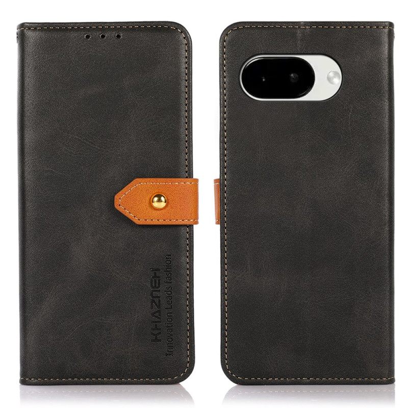 Leren Hoesje Google Pixel 10a Gouden Sluiting Khazneh Bescherming Hoesje