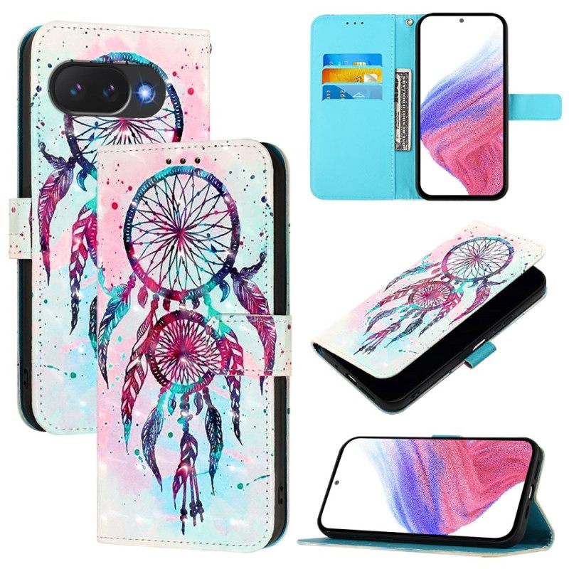 Leren Hoesje Google Pixel 10a Kleurrijke Dromenvanger Bescherming Hoesje