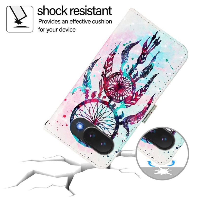 Leren Hoesje Google Pixel 10a Kleurrijke Dromenvanger Bescherming Hoesje