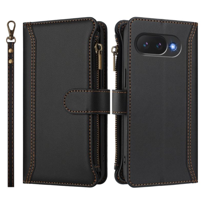 Leren Hoesje Google Pixel 10a Portemonnee Met 9 Kaartsleuven