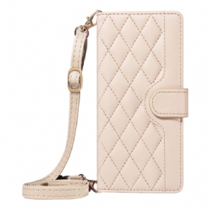 Leren Hoesje Voor Google Pixel 10a Gewatteerde Portemonnee Met Bandje En Schouderband