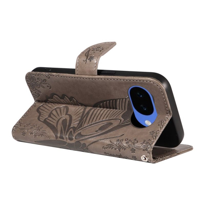 Leren Hoesje Voor Google Pixel 10a Grafische Vlinder