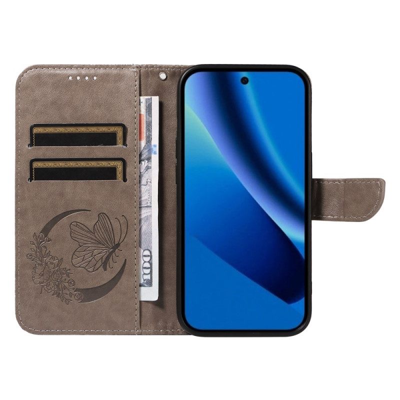 Leren Hoesje Voor Google Pixel 10a Grafische Vlinder