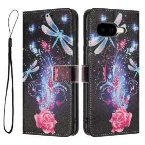 Leren Hoesje Voor Google Pixel 10a Libellenpatroon