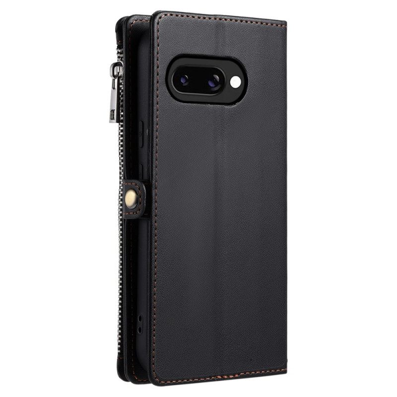 Leren Hoesje Voor Google Pixel 10a Portemonnee Met 8 Kaartsleuven En Koord