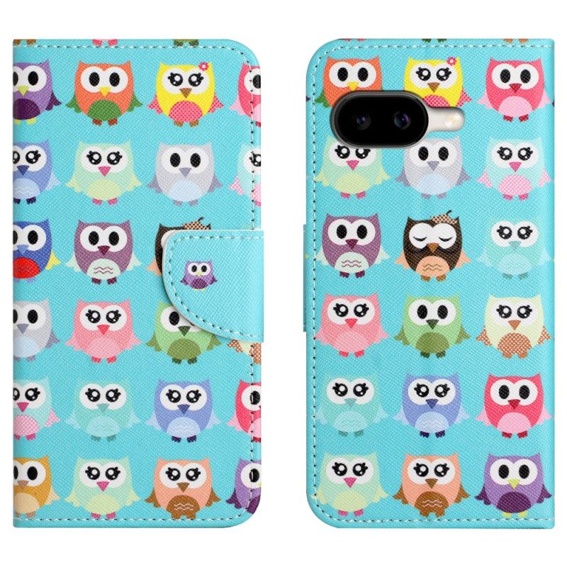 Leren Hoesje Voor Google Pixel 10a Uilen