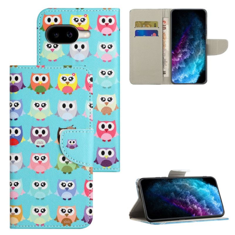 Leren Hoesje Voor Google Pixel 10a Uilen