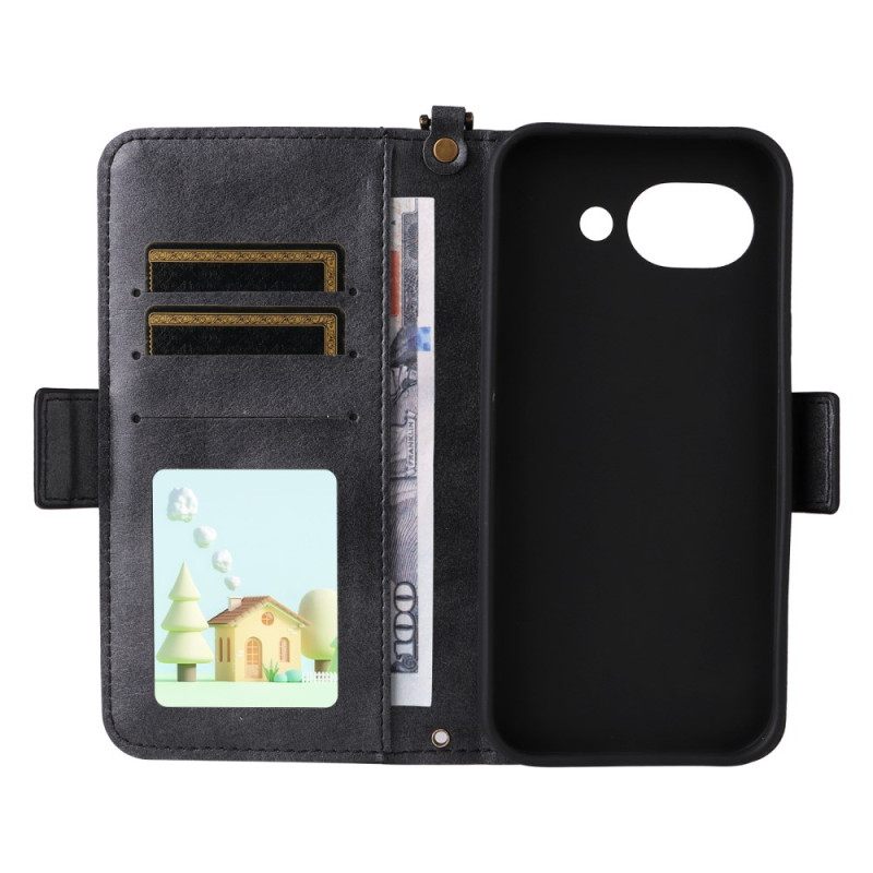 Leren Hoesje Voor Google Pixel 10a Vintage Portemonnee En Schouderband