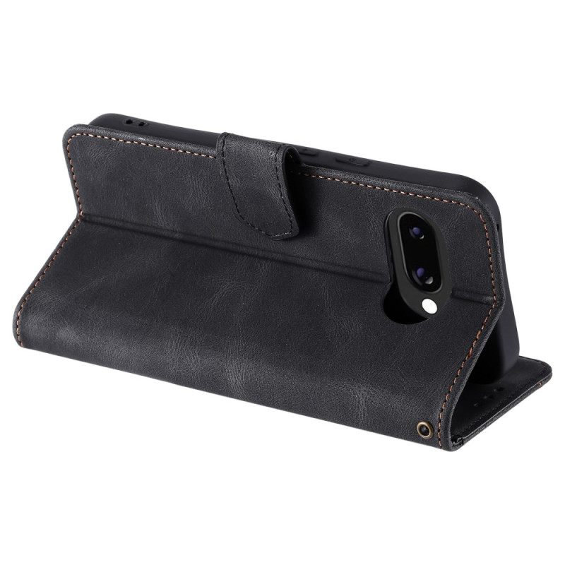 Leren Hoesje Voor Google Pixel 10a Vintage Tweekleurig