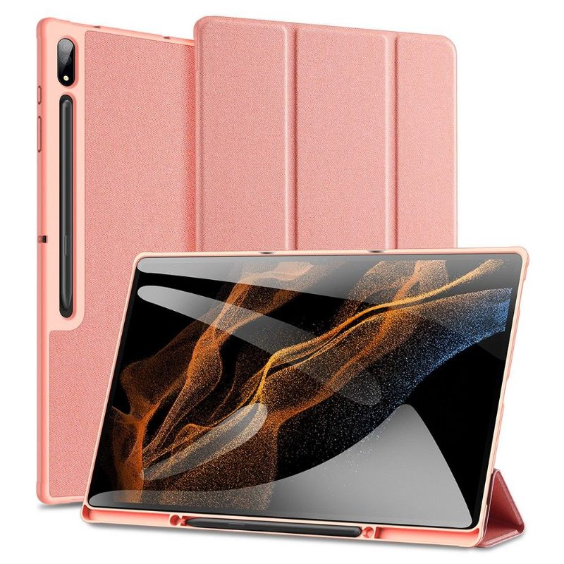 Folio-hoesje voor Samsung Galaxy Tab S8 Ultra Driebladige Premium-serie