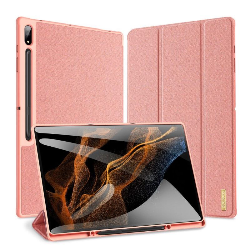 Folio-hoesje voor Samsung Galaxy Tab S8 Ultra Driebladige Premium-serie