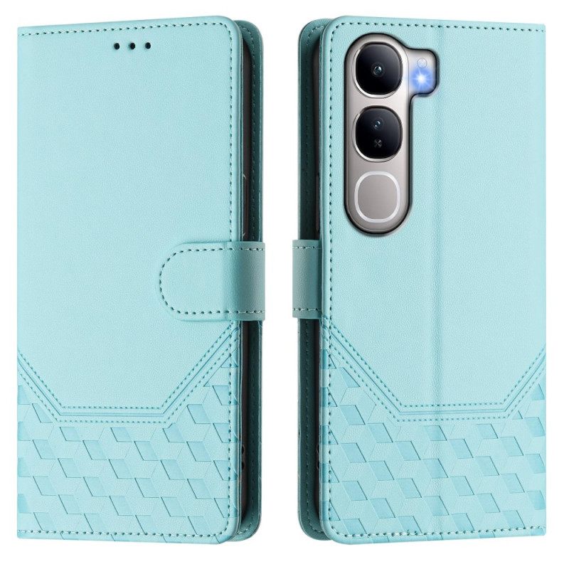 Folio-hoesje Vivo V40 Lite 5g Honingraatpatroon En Bandje