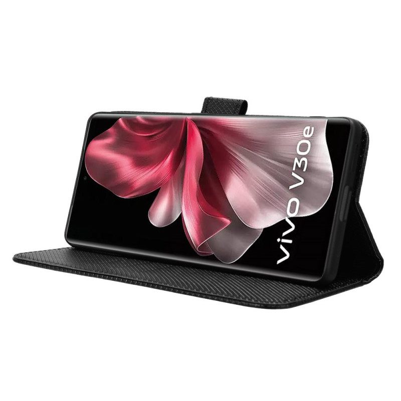 Folio-hoesje Vivo V40 Lite 5g Telefoonhoesje Diamantstructuur