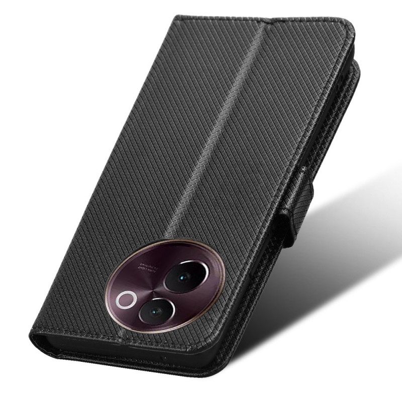 Folio-hoesje Vivo V40 Lite 5g Telefoonhoesje Diamantstructuur