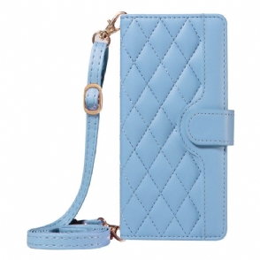 Folio-hoesje Vivo V40 Lite 5g Telefoonhoesje Gewatteerd Met Bandjes