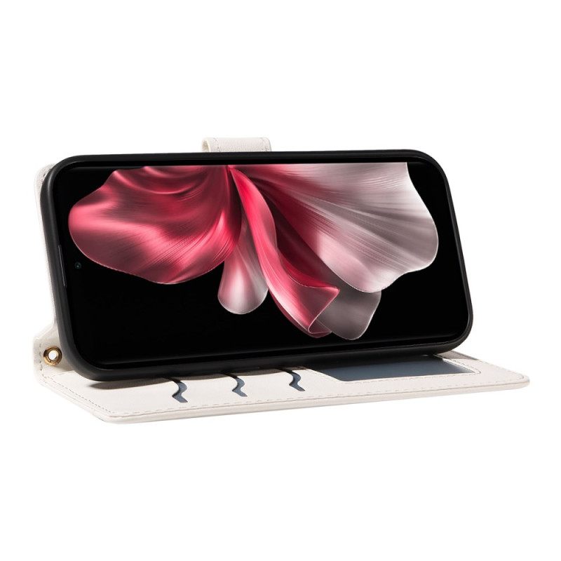 Folio-hoesje Vivo V40 Lite 5g Telefoonhoesje Gewatteerd Met Bandjes